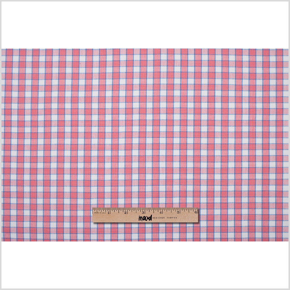 Cotton Candy Pink and Blue Checked Handwoven Cotton Full