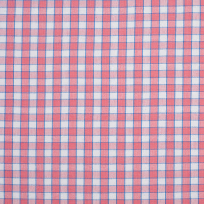 Cotton Candy Pink and Blue Checked Handwoven Cotton