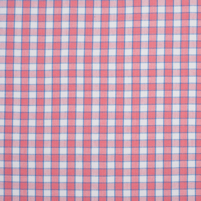 Cotton Candy Pink and Blue Checked Handwoven Cotton