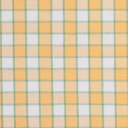 Citrus Yellow and Green Checked Handwoven Cotton - Detail