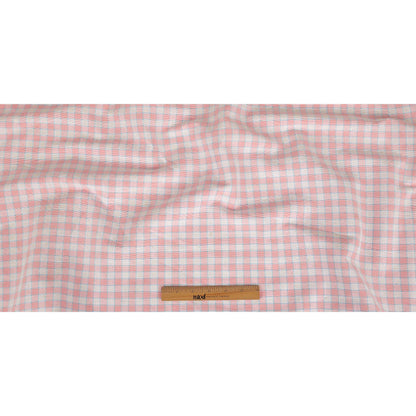 Baby Pink and Blue Checked Handwoven Cotton - Full