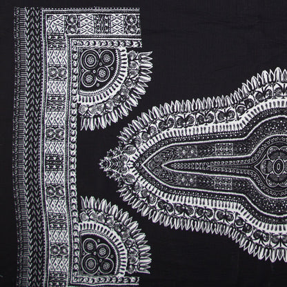 Famous NY Designer Textured Silk Tribal Print Panel
