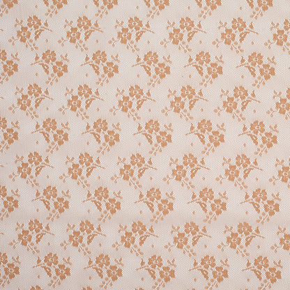 Butter Rum Polyester Floral Lace