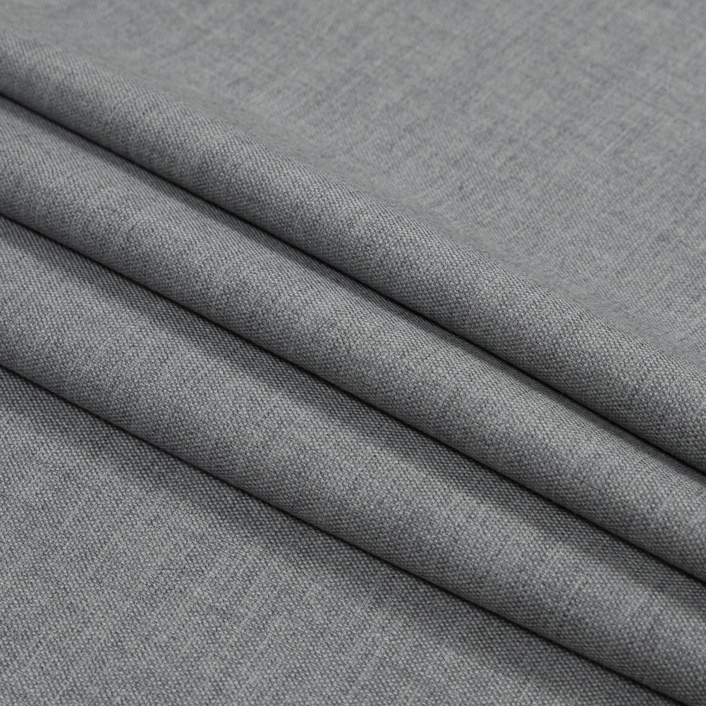 Theory Light Heather Gray Stretch Wool Canvas Folded