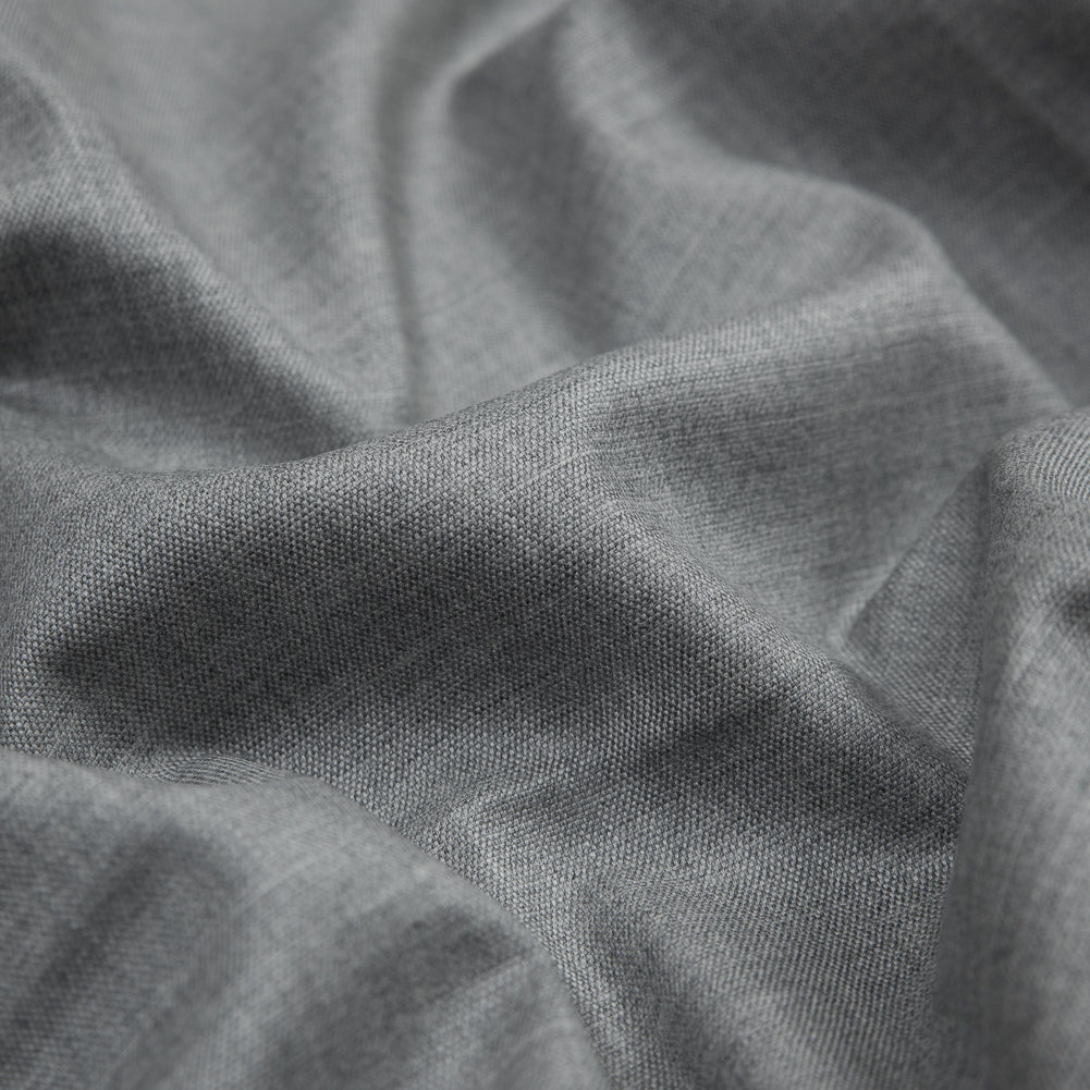 Theory Light Heather Gray Stretch Wool Canvas Detail