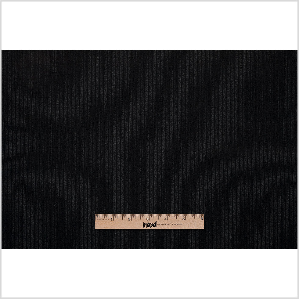 Theory Italian Black Striped Stretch Virgin Wool Woven - Full