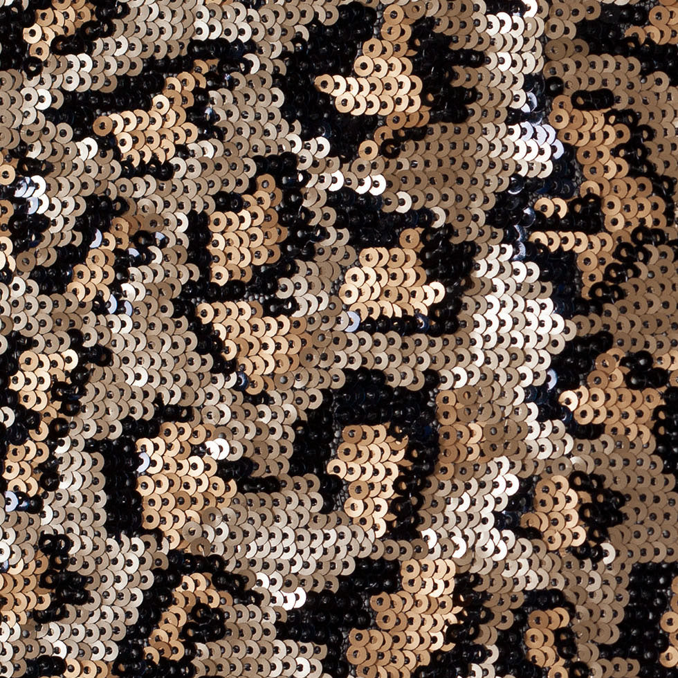 Leopard Print Inspired Sequined Polyester - Detail