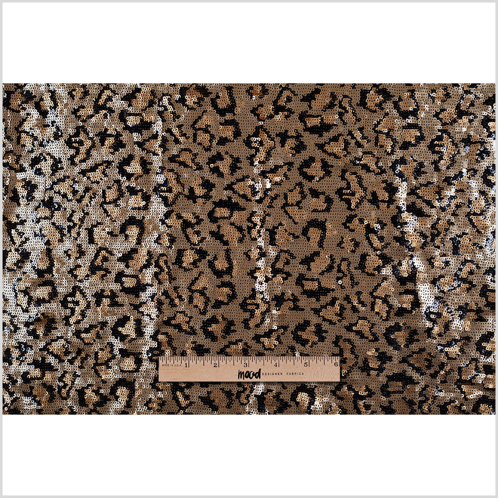 Leopard Print Inspired Sequined Polyester - Full