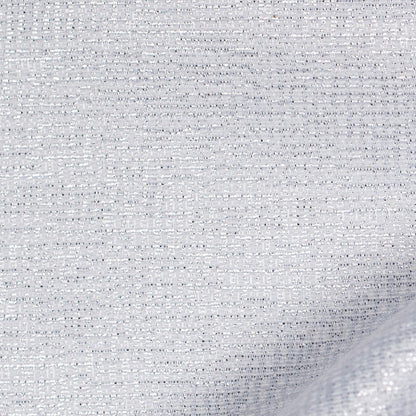 Korean Metallic White and Silver Cotton-Polyester Woven - Detail