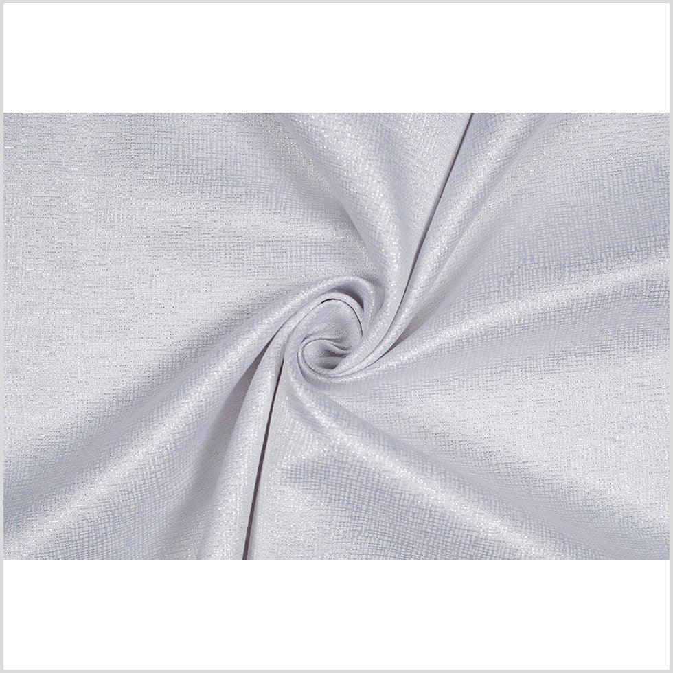 Korean Metallic White and Silver Cotton-Polyester Woven - Full