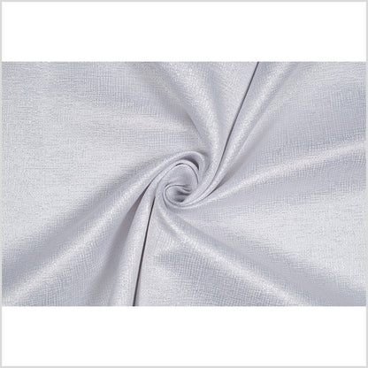 Korean Metallic White and Silver Cotton-Polyester Woven - Full
