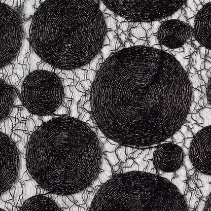 Black Polyester Novelty Lace - Detail