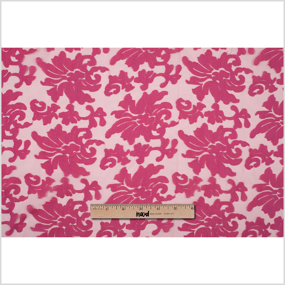 Hot Pink Polyester Lace Full