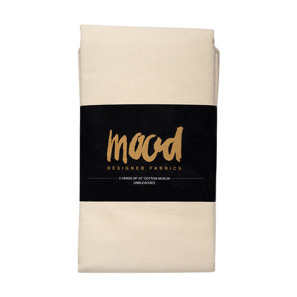 Cotton Muslin 5 yard Bundle - Unbleached 44"