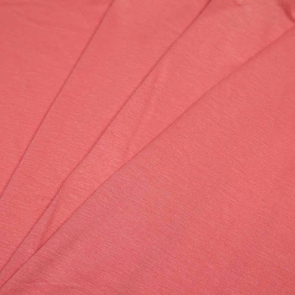 Flamingo Pink Stretch Viscose Jersey - Folded