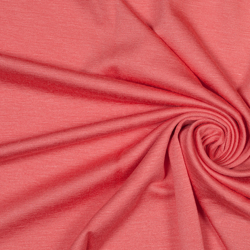Flamingo Pink Stretch Viscose Jersey