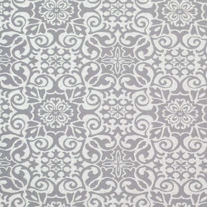 Metallic Silver, White, and Gray Stretch Acrylic Brocade