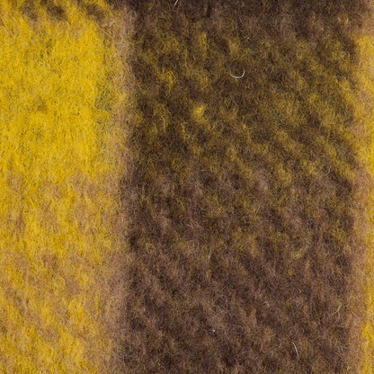 Medium Green/Brown/Black Plaid Bonded Lamb Leather and Wool - Detail