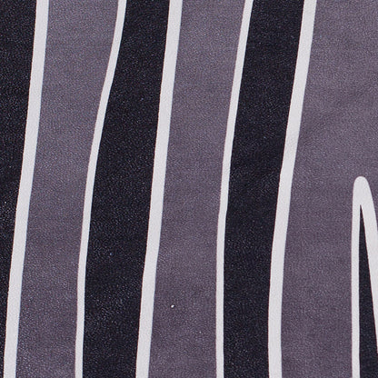 Medium Gray/Black Zebra Printed Stretch Lamb Leather - Detail