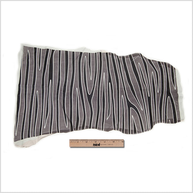Medium Gray/Black Zebra Printed Stretch Lamb Leather
