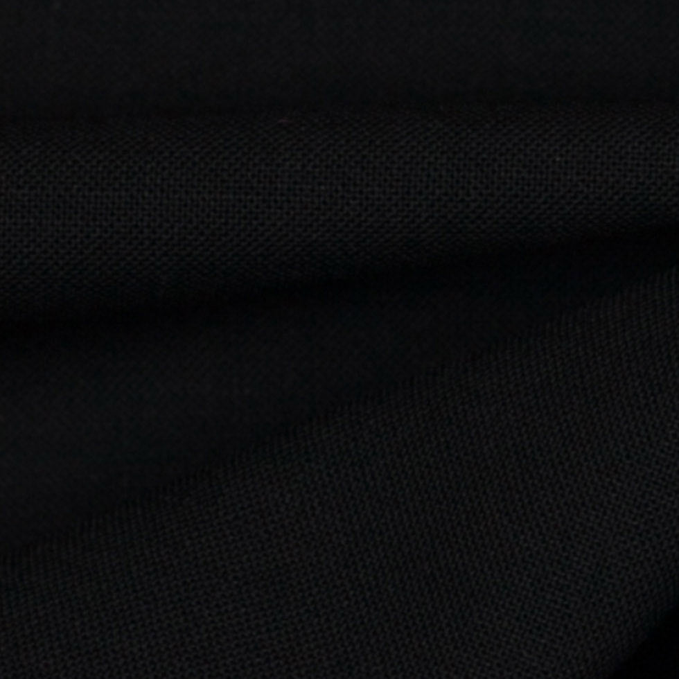 Italian Black Wool-Spandex Suiting - Full