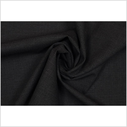 Italian Dark Gray Wool-Spandex Suiting - Full