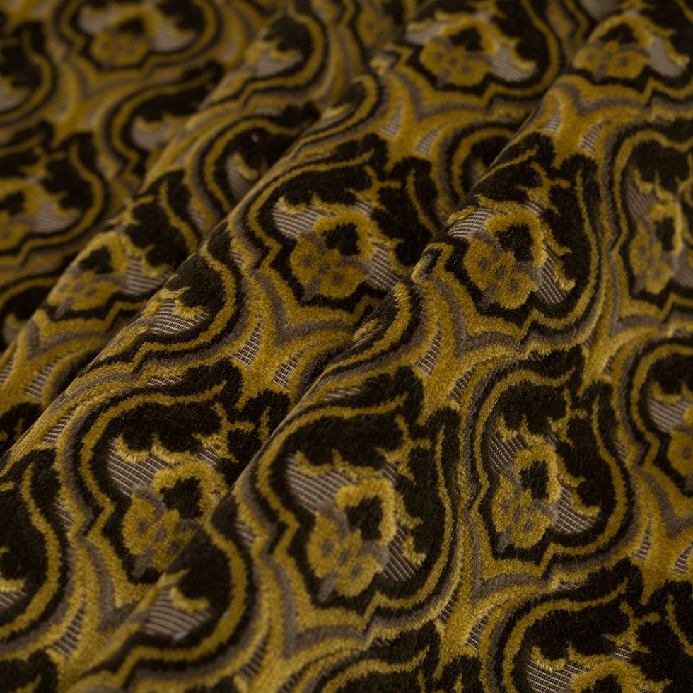 Turkish Chartruese Classical Velvet - Folded