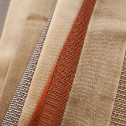 Turkish Beige/Rust Striped Velvet - Folded