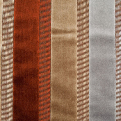 Turkish Beige/Rust Striped Velvet