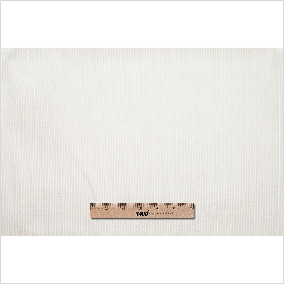 Ivory Ribbed Velvet Full