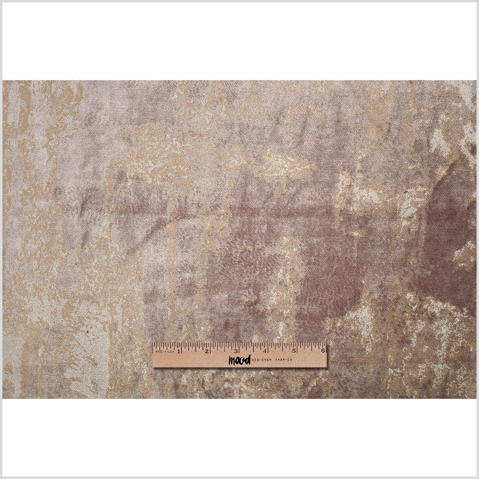 Turkish Metallic Opal Gray Abstract Velvet - Full