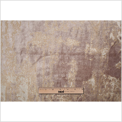 Turkish Metallic Opal Gray Abstract Velvet - Full