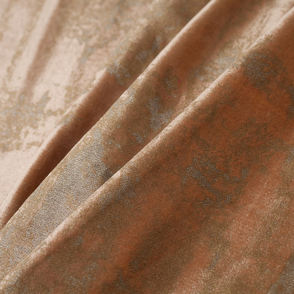 Metallic Rose Gold Abstract Velvet Folded