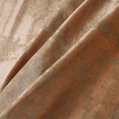 Metallic Rose Gold Abstract Velvet Folded