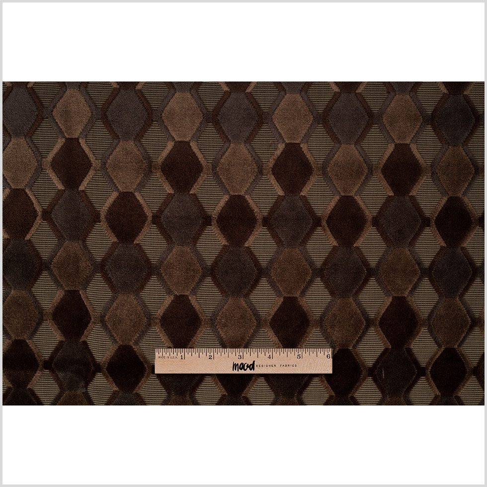 Brown Geometric Velvet Full
