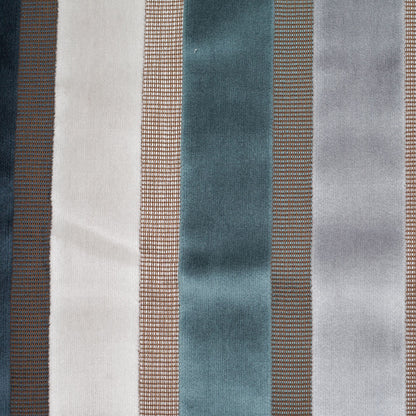 Blue/Gray Striped Velvet