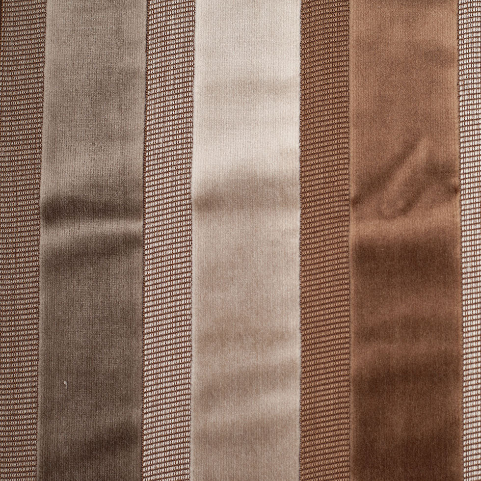 Brown/Gray Striped Velvet