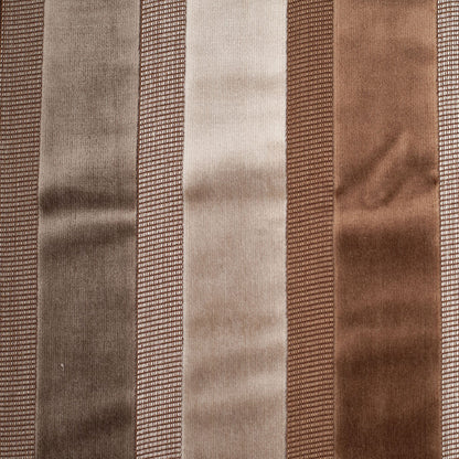 Brown/Gray Striped Velvet