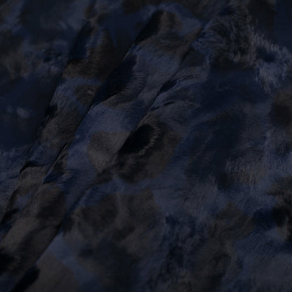 Estate Blue and Black Faux Fur Folded