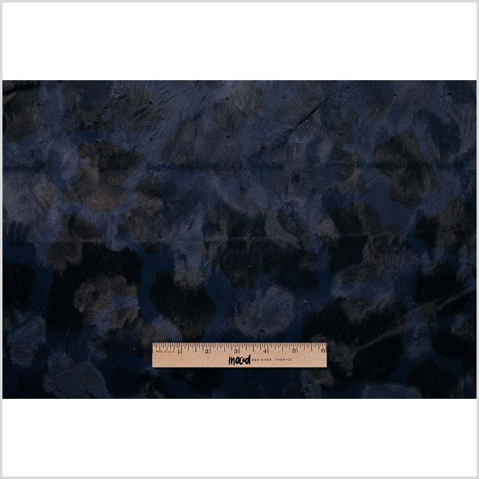 Estate Blue and Black Faux Fur Full