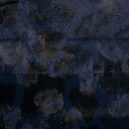 Estate Blue and Black Faux Fur