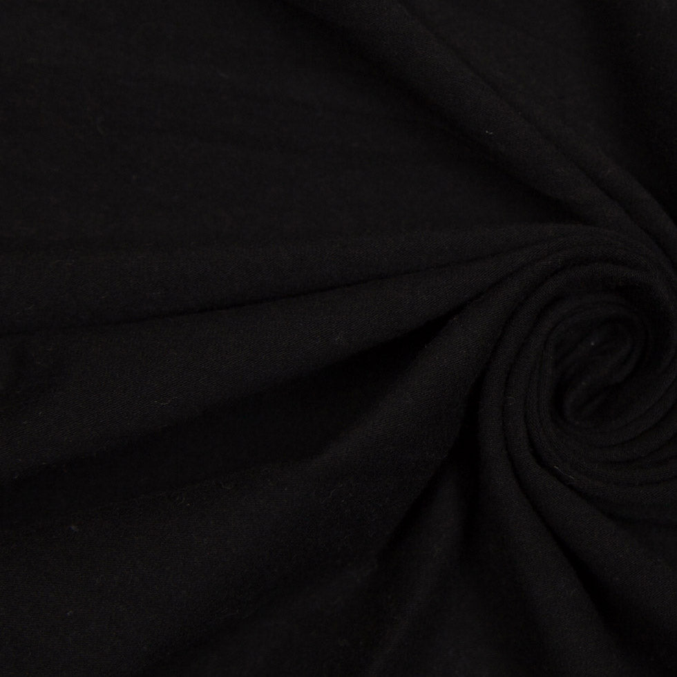 Black Cotton-Viscose Jersey