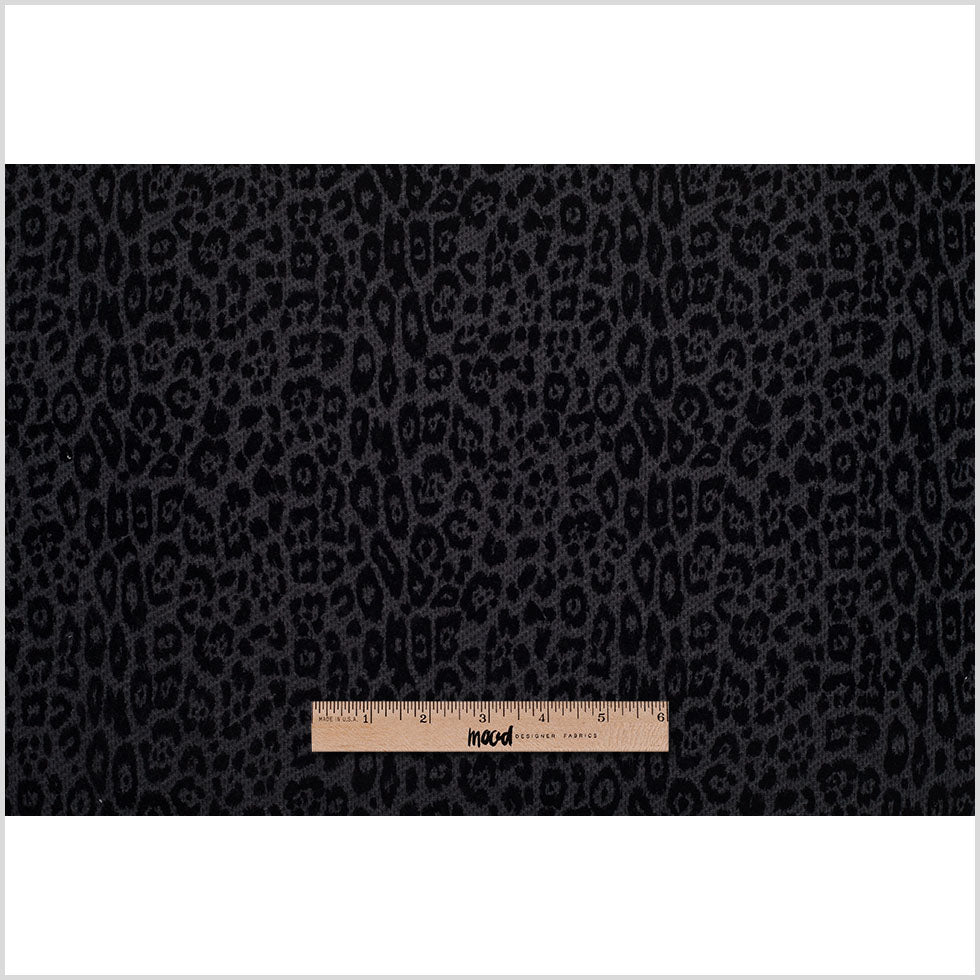 Pewter/Black Jaguar Printed Novelty Knit - Full