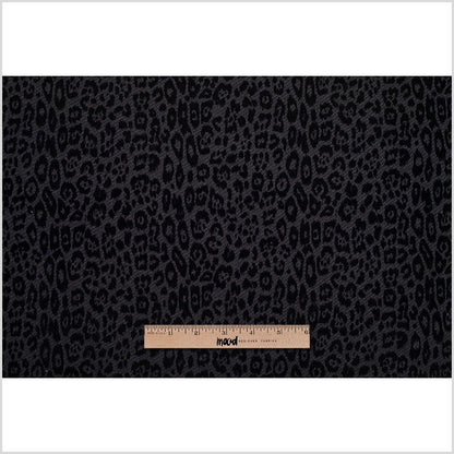 Pewter/Black Jaguar Printed Novelty Knit - Full
