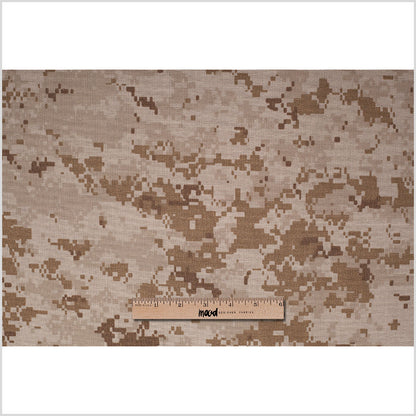 Tan/Brown Digital Camouflage Printed Polyester Canvas - Full