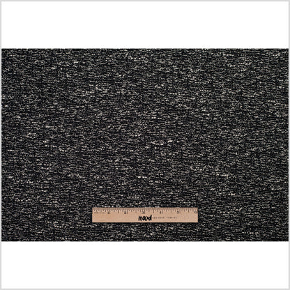 Italian Black/White Metallic Wool Woven - Full