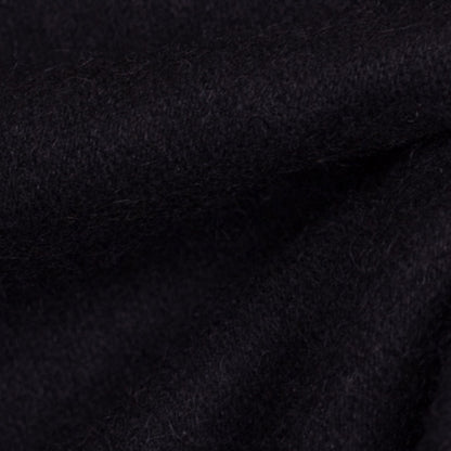 Black Single-Faced Thick Wool Fleece - Detail