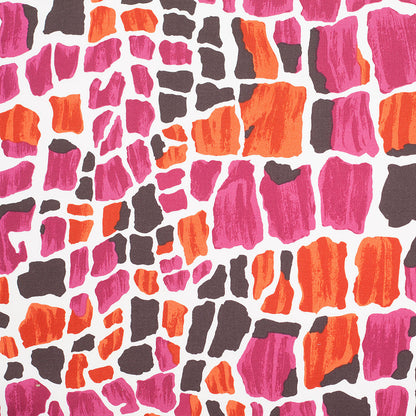 Pink/Orange Artist Abstract Stretch Cotton Sateen