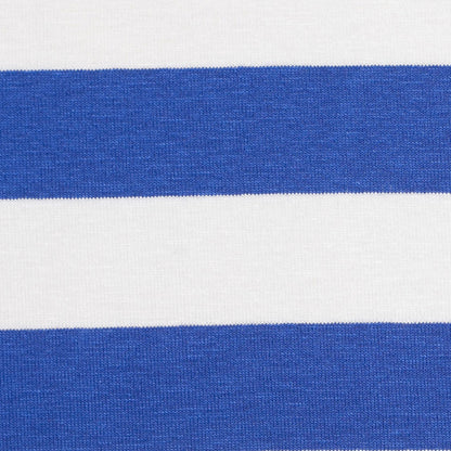 Olympian Blue Striped Rayon Jersey - Detail