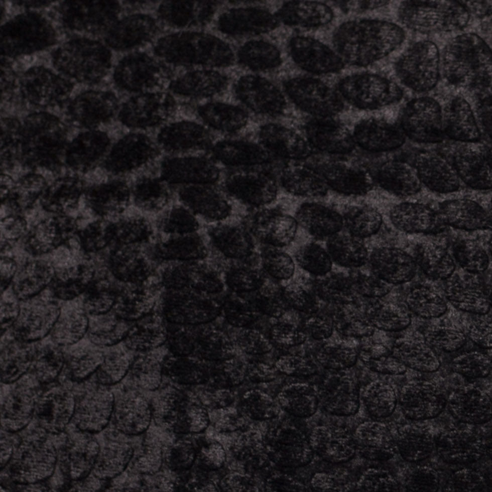 Black Alligator Embossed Silk-Viscose Velvet Detail
